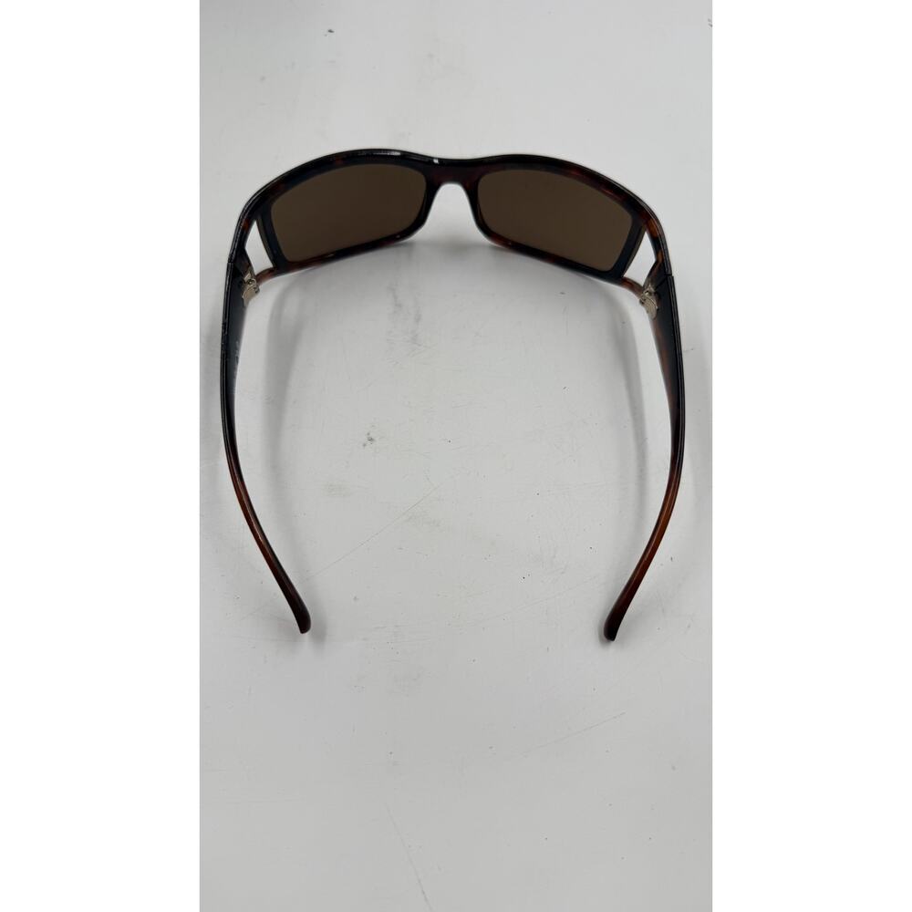 Womens Rhinestone Anti-glare Polarized Chic Narrow Sunglasses Tortoise Brown - Picture 2 of 4